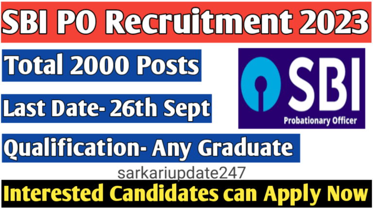 SBI PO Recruitment 2023