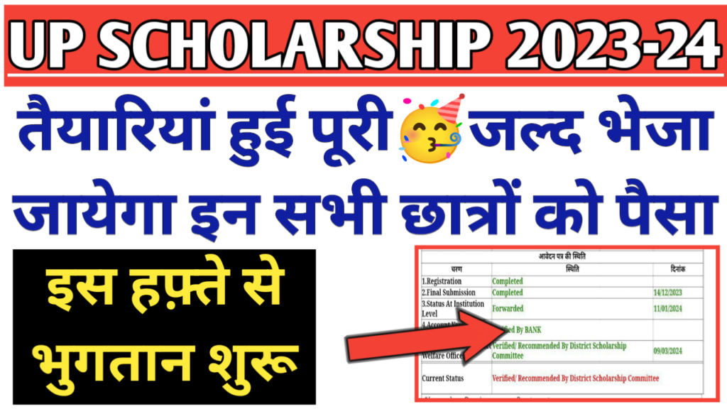 Up Scholarship 2023 24 जल्द भेजा जाएगा इन सभी छात्रों को पैसा